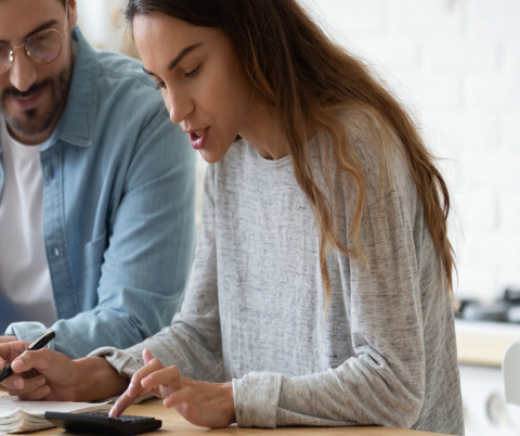 two people working